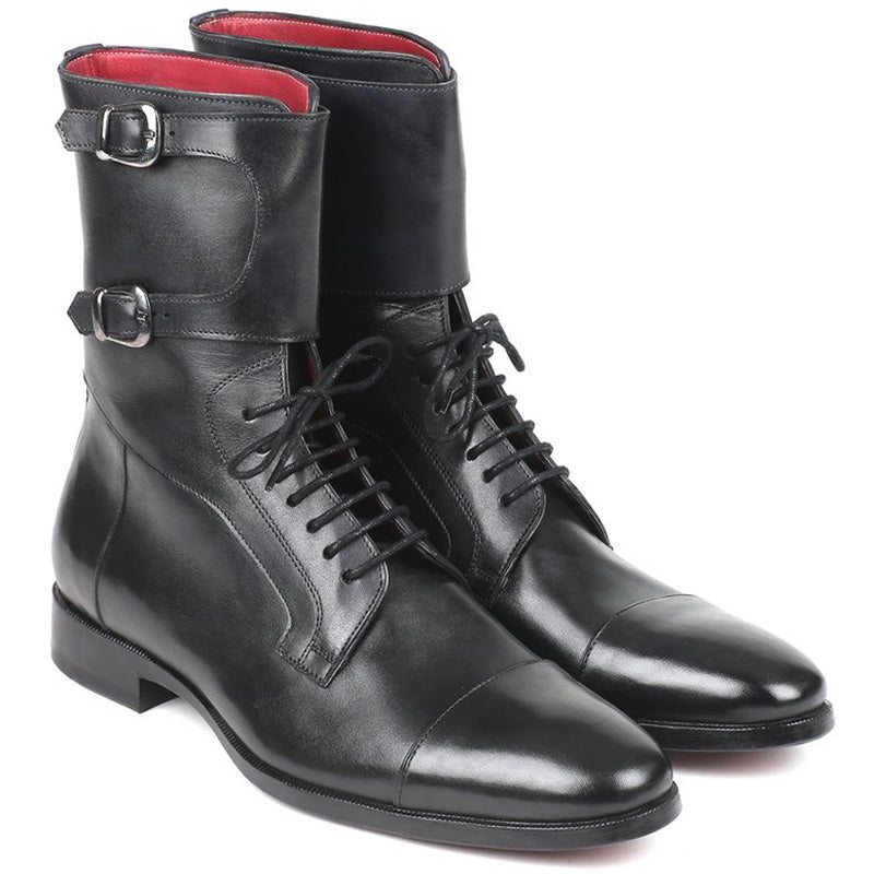 Paul Parkman Calfskin High Boots Black