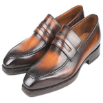 Paul Parkman Calfskin Loafers Burnished Brown