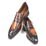 Paul Parkman Calfskin Loafers Burnished Brown