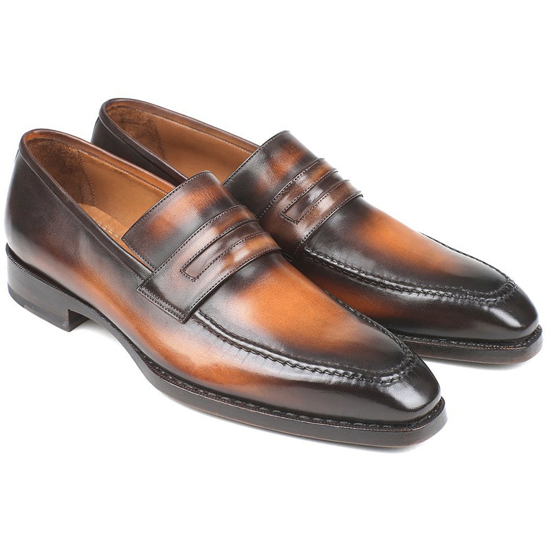 Paul Parkman Calfskin Loafers Burnished Brown