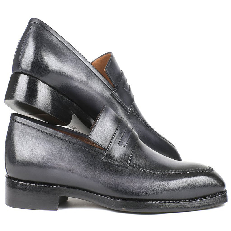 Paul Parkman Calfskin Loafers Burnished Gray