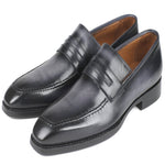 Paul Parkman Calfskin Loafers Burnished Gray
