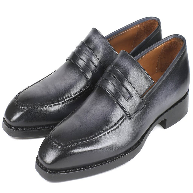 Paul Parkman Calfskin Loafers Burnished Gray