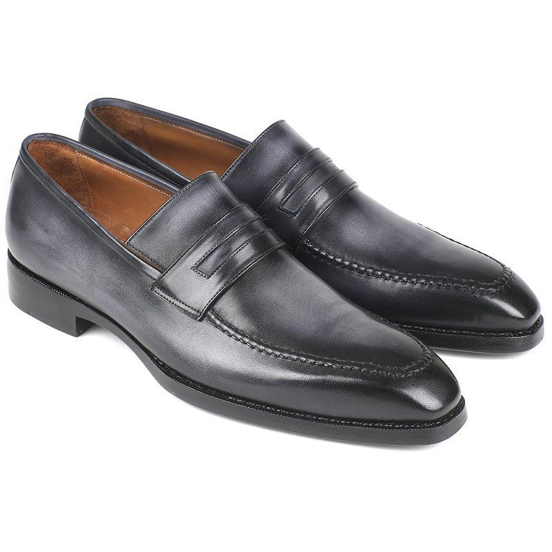 Paul Parkman Calfskin Loafers Burnished Gray