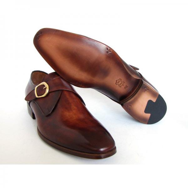 Paul Parkman Monk Strap Dress Shoes Brown / Camel