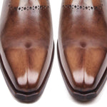 Paul Parkman Calfskin Oxfords Shoes Antique Brown