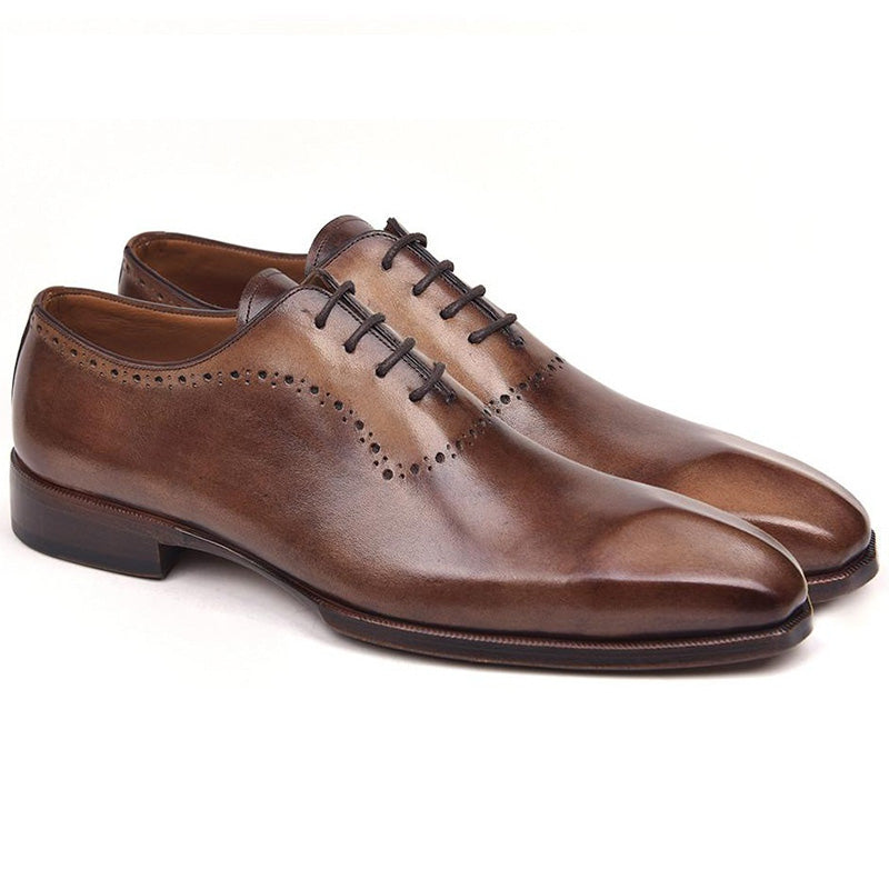 Paul Parkman Calfskin Oxfords Shoes Antique Brown