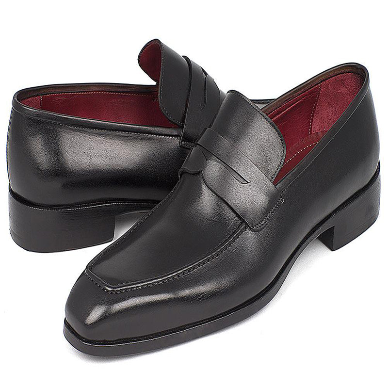 Paul Parkman Calfskin Penny Loafer Black