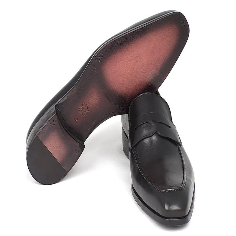 Paul Parkman Calfskin Penny Loafer Black