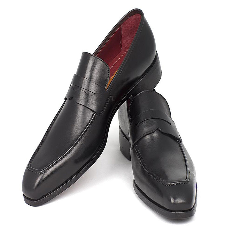 Paul Parkman Calfskin Penny Loafer Black