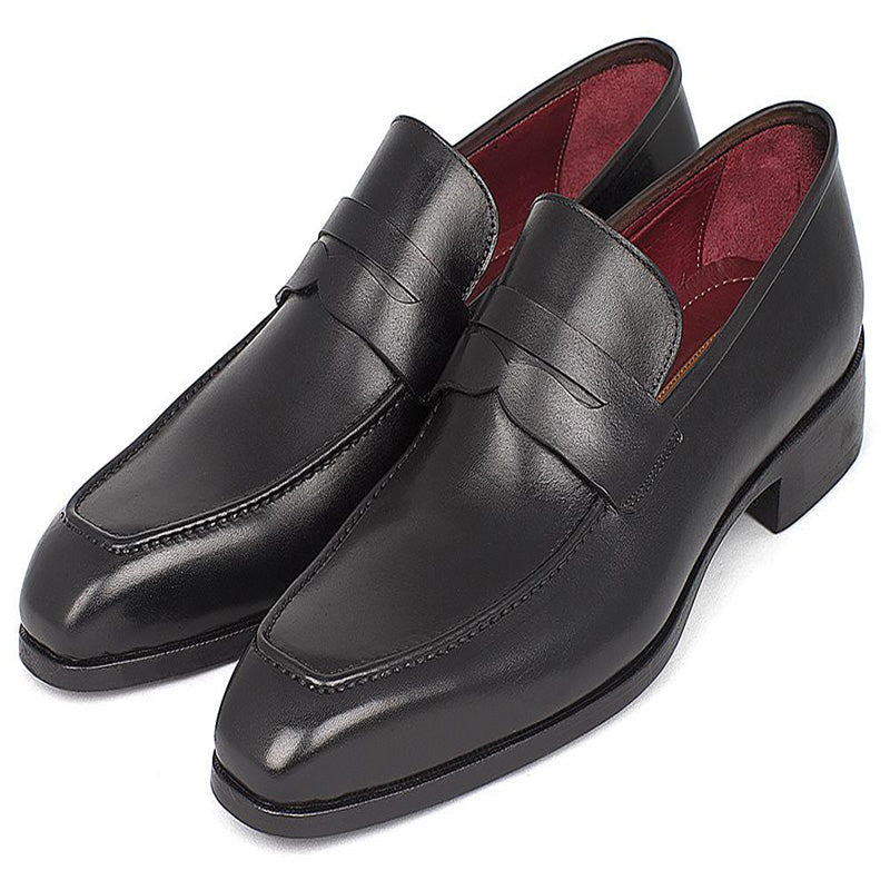 Paul Parkman Calfskin Penny Loafer Black