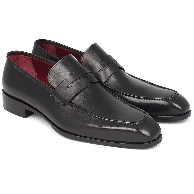 Paul Parkman Calfskin Penny Loafer Black