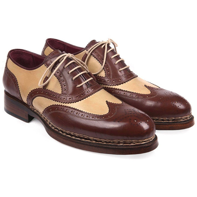 Paul Parkman Calfskin Shoes Beige & Brown