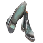 Paul Parkman Calfskin Side Zipper Boots Turquoise