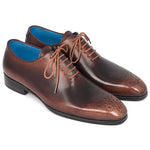 Paul Parkman Calfskin Wholecut Oxfords Shoes Camel & Brown