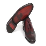 Paul Parkman Calfskin Wingtip Tassel Loafers Bordeaux