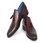 Paul Parkman Calfskin Wingtip Tassel Loafers Bordeaux