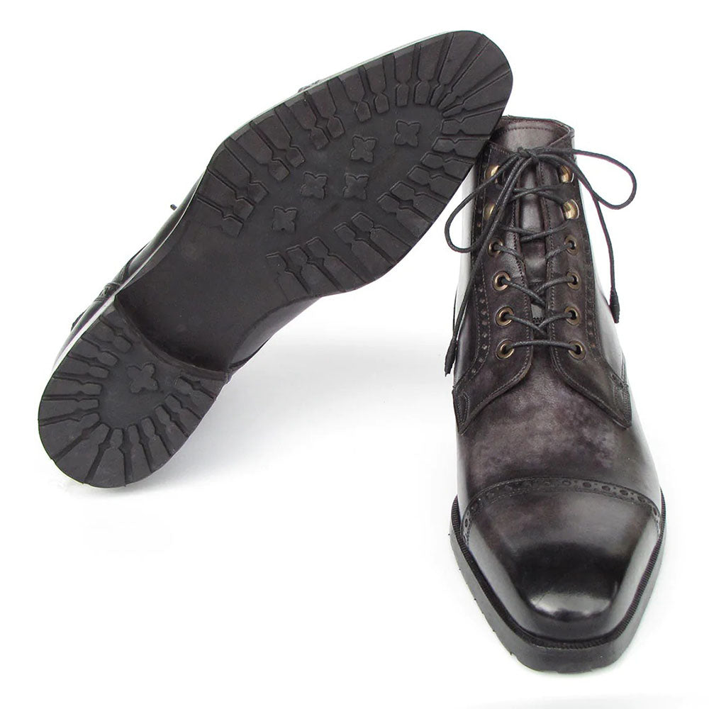 Paul Parkman Cap Toe Boots Gray / Black