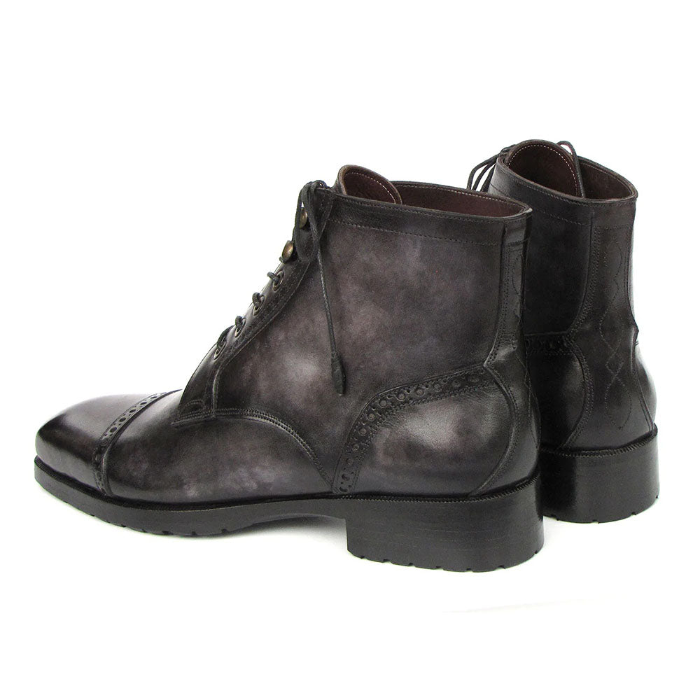 Paul Parkman Cap Toe Boots Gray / Black