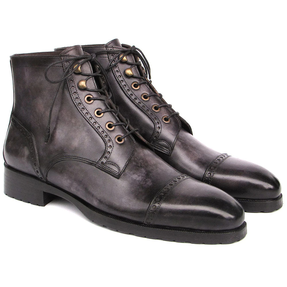 Paul Parkman Cap Toe Boots Gray / Black