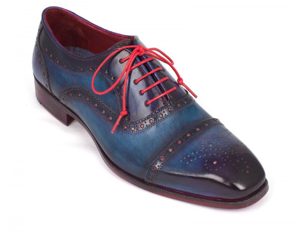 Paul Parkman Cap Toe Brogues Blue / Parliament