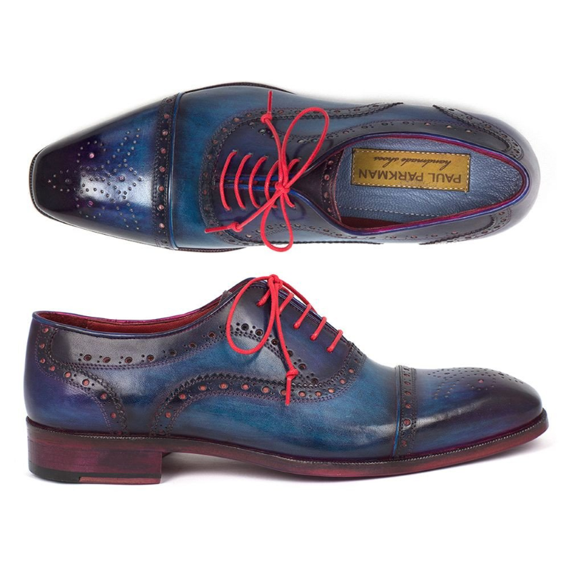 Paul Parkman Cap Toe Brogues Blue / Parliament