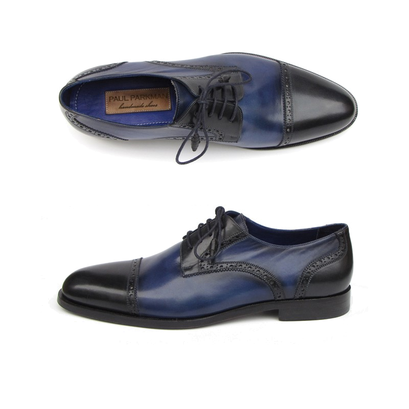 Paul Parkman Cap Toe Brogues Blue