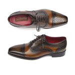 Paul Parkman Cap Toe Brogues Camel / Olive
