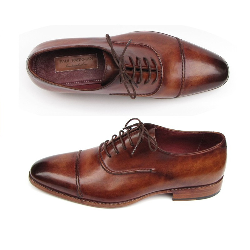 Paul Parkman Cap Toe Oxfords Brown