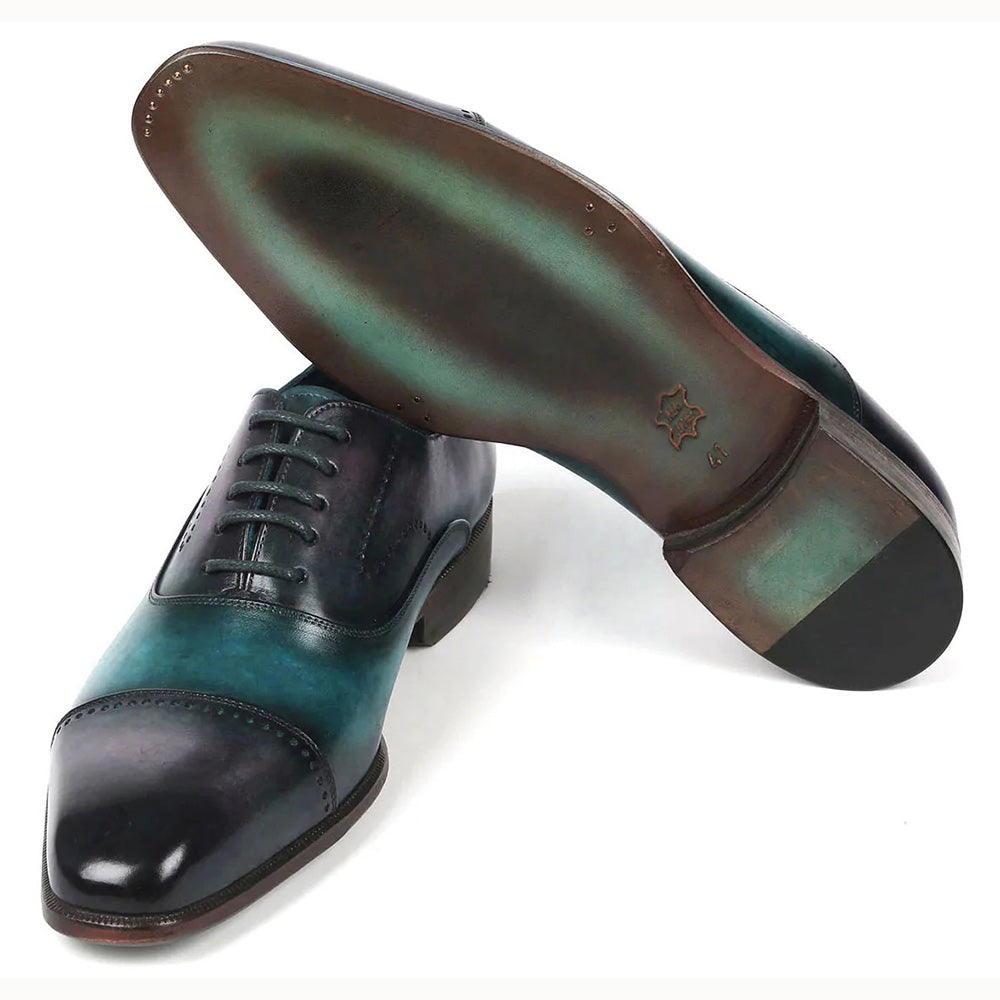 Paul Parkman Cap Toe Oxfords Purple / Turquoise