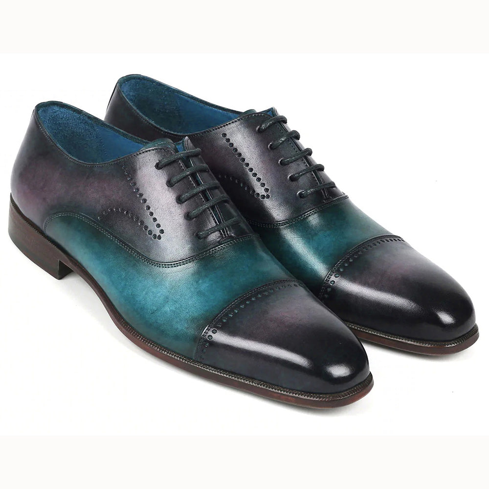 Paul Parkman Cap Toe Oxfords Purple / Turquoise