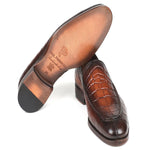 Paul Parkman Crocodile Embossed Calfskin Loafer Brown