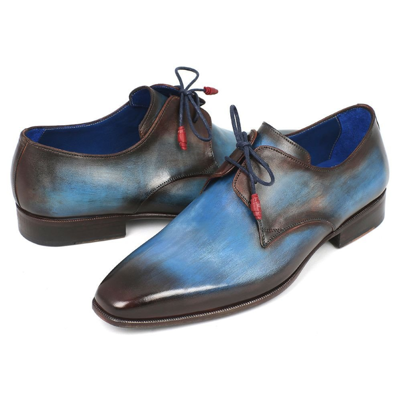 Paul Parkman Derby Shoes Blue / Brown