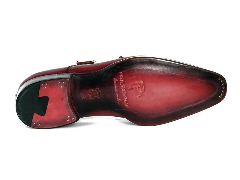 Paul Parkman Double Monk Strap Shoes Bordeaux / Black
