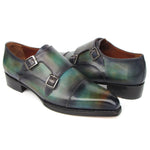 Paul Parkman Double Monkstrap Shoes Green / Blue