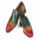 Paul Parkman Embossed Crocodile Calfskin Loafer Multicolor