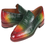 Paul Parkman Embossed Crocodile Calfskin Loafer Multicolor