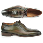 Paul Parkman Genuine Ostrich Leg Bicycle Toe Oxfords Green