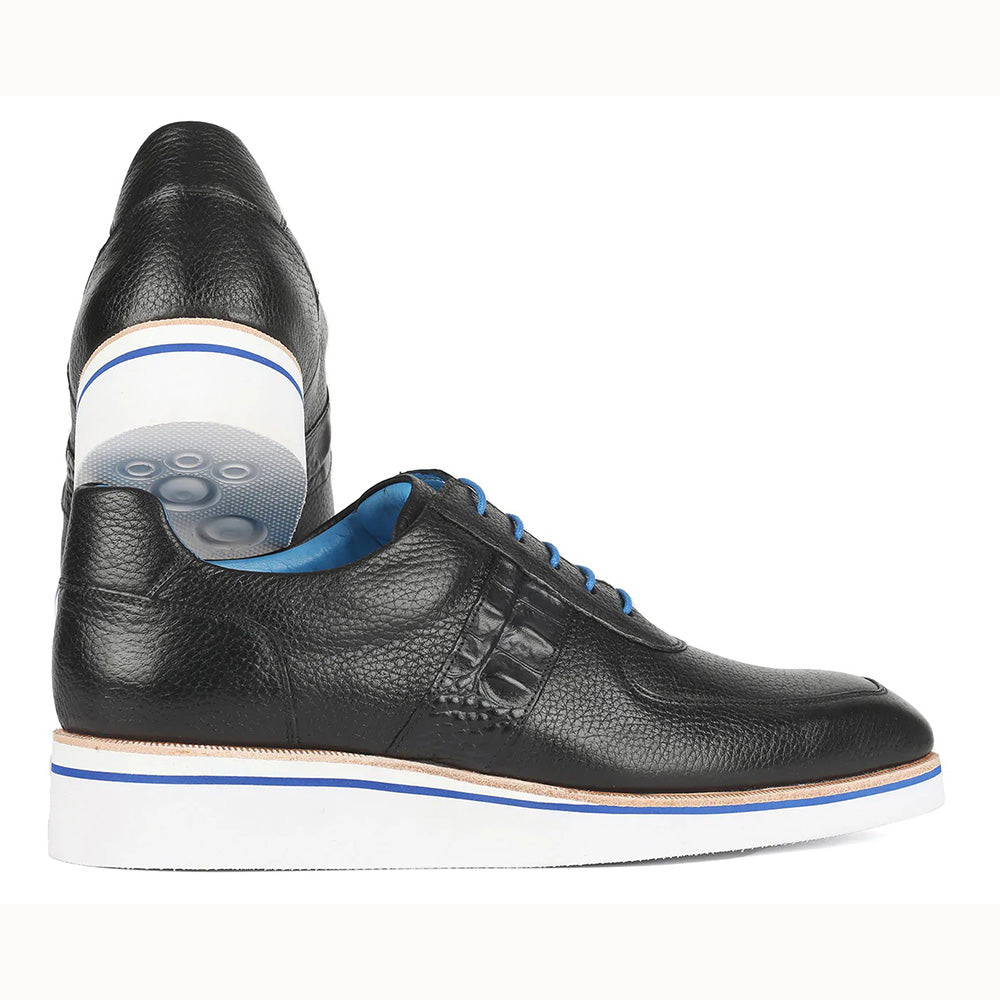 Paul Parkman Floater Leather Shoes Black