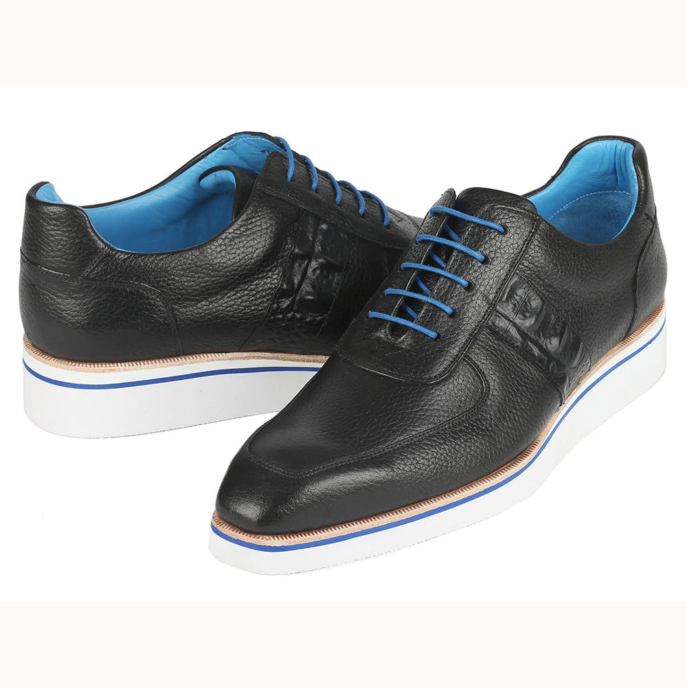 Paul Parkman Floater Leather Shoes Black