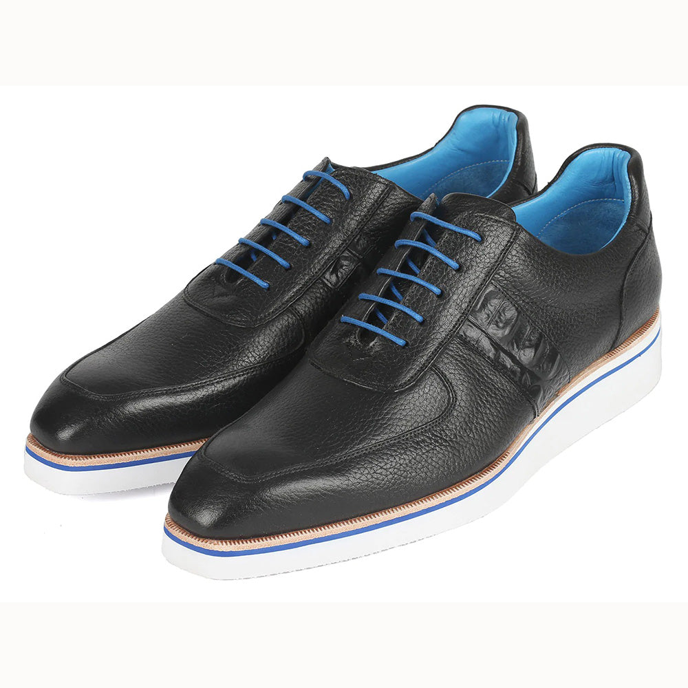 Paul Parkman Floater Leather Shoes Black