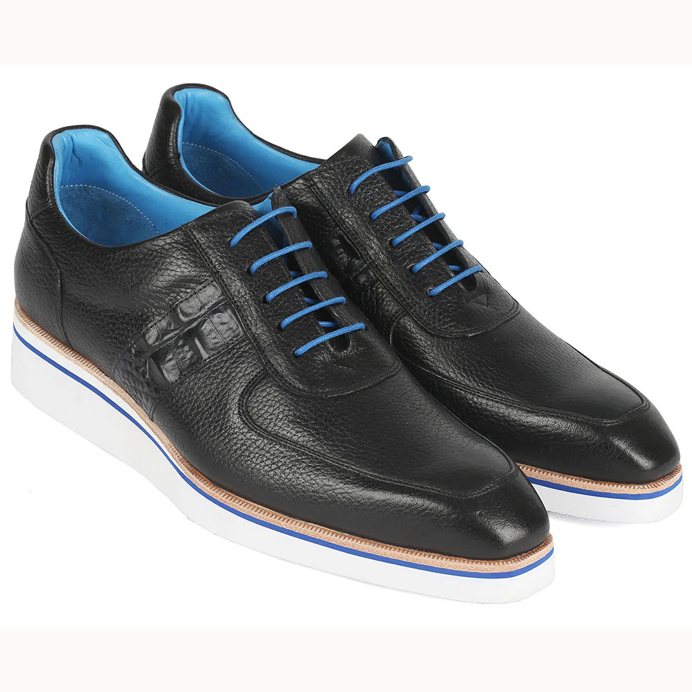 Paul Parkman Floater Leather Shoes Black