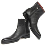 Paul Parkman Floater Leather Side Zipper Boots Black
