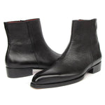 Paul Parkman Floater Leather Side Zipper Boots Black