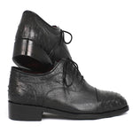 Paul Parkman Genuine Ostrich Captoe Oxfords Black
