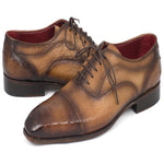 Paul Parkman Genuine Ostrich Captoe Oxfords Camel
