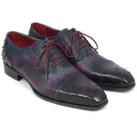 Paul Parkman Genuine Ostrich Captoe Oxfords Purple