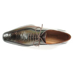 Paul Parkman Genuine Ostrich Leg Bicycle Toe Oxfords Green