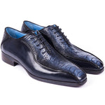 Paul Parkman Genuine Ostrich Leg Bicycle Toe Oxfords Navy