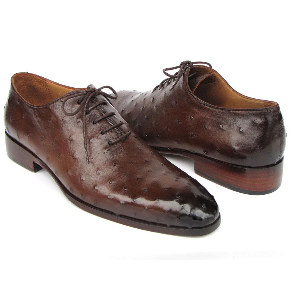 Paul Parkman Genuine Ostrich Oxfords Brown